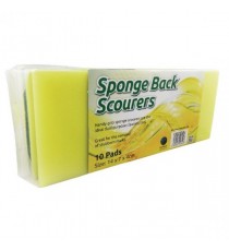 Sponge Back Scourer 140x70mm Pk10