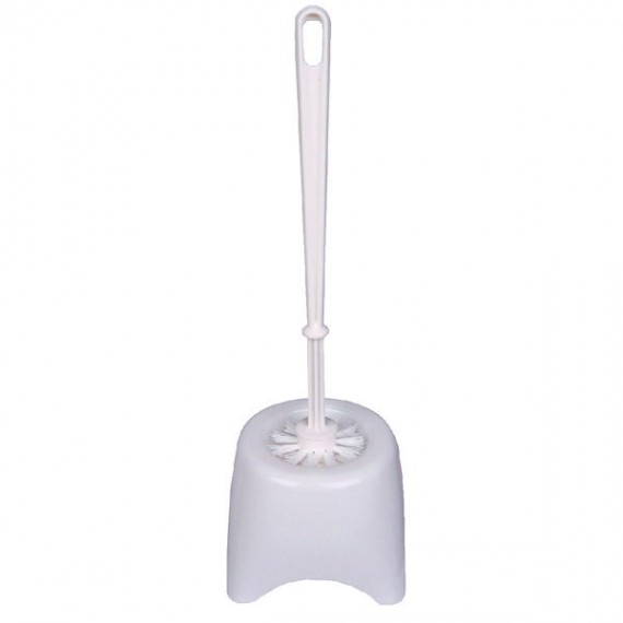 2Work White Toilet Brush and Holder