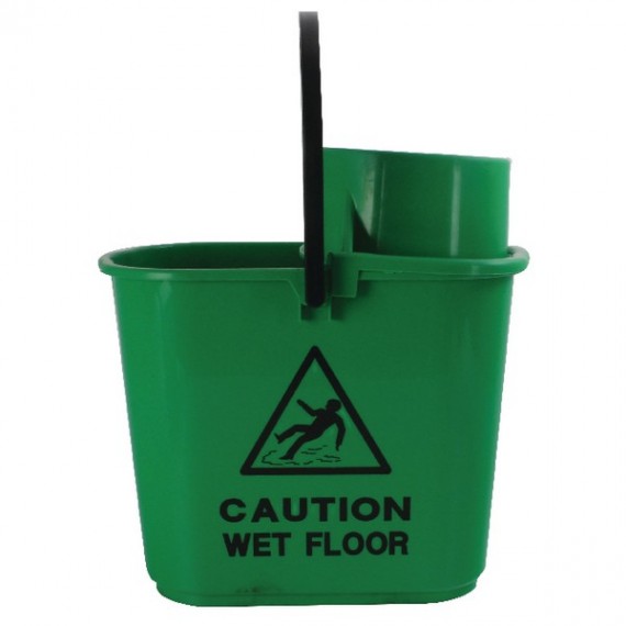 2Work Plastic Grn Mop Bucket Wringer15L