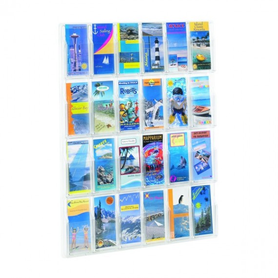 Safco Reveal 24x1/3 A4 Pkt Clr Display