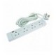 Extension Lead 4 Way White