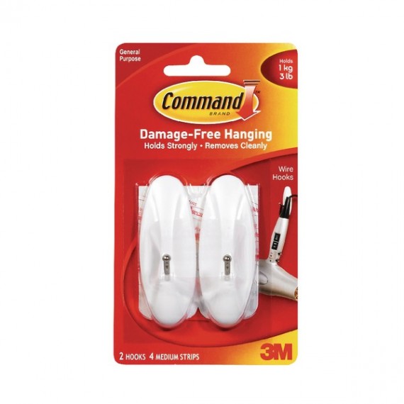 3M Command Medium Wire Hooks with Strips