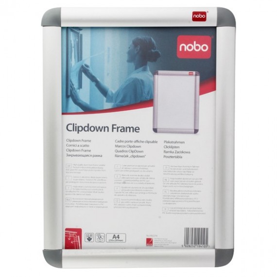 Nobo Clipframe Alum A4 Silver 1902214