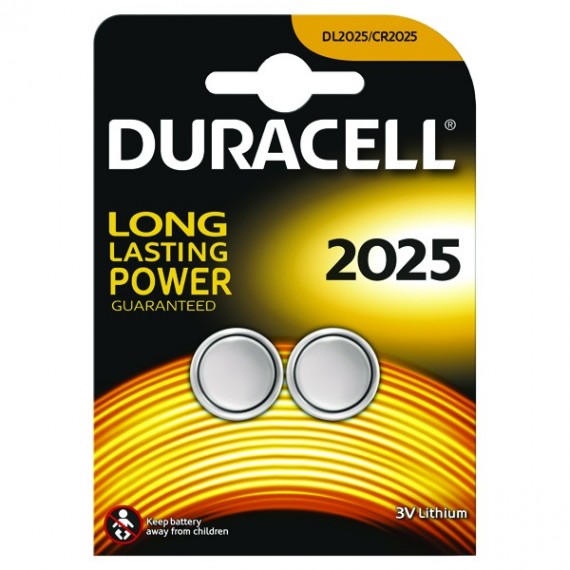 Duracell 3V DL2025 Battery Lithium Pk2