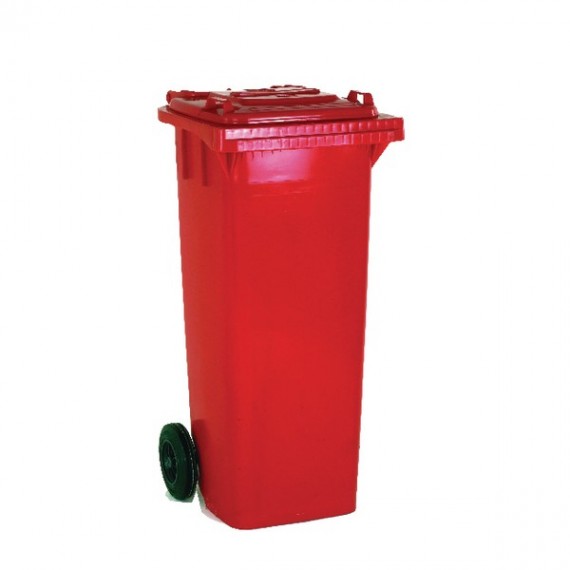 Red 2 Wheel Refuse Container 80 Ltr