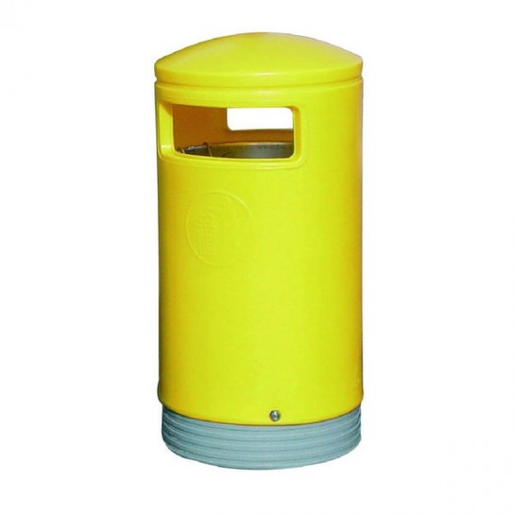 Yellow Outdoor Hooded Top 75Ltr Bin