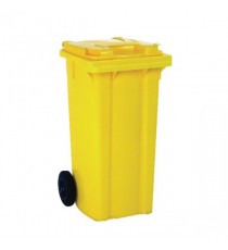 Yellow 2 Wheel Refuse Container 360 Ltr