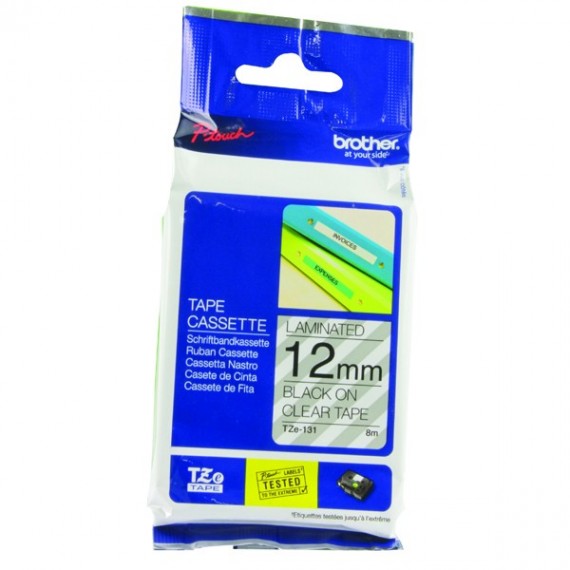 Brother PTouch Tape TZE131 12mm Blk/Clr