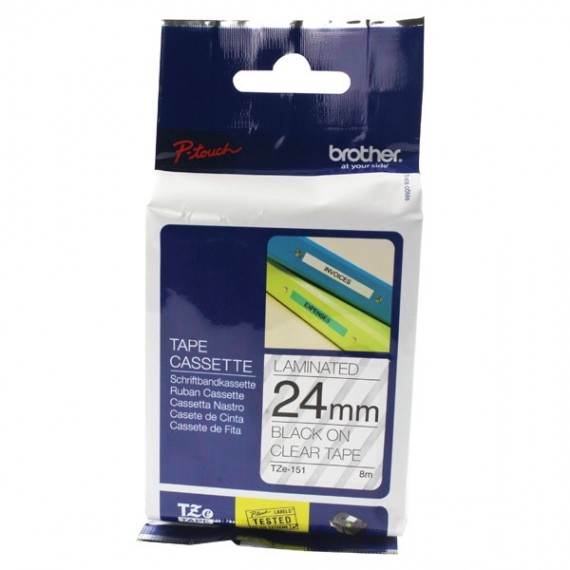 Brother PTouch Tape TZE151 24mm Blk/Clr
