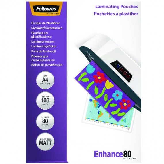 Fellowes Lam Pch A4 Matt 160mic Enhance