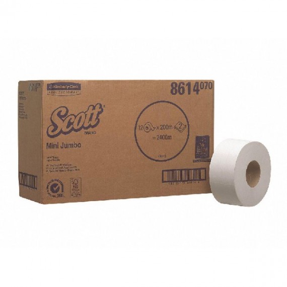 Scott Mini Jumbo Wht Toilet Tissue Pk12