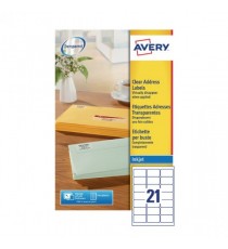 Avery J8560-25 Inkjet Labels Clear Pk525