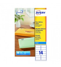 Avery J8563-25 Inkjet Labels Clear Pk350