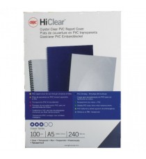 GBC HiClear PVC A5 Binding Covers Pk100