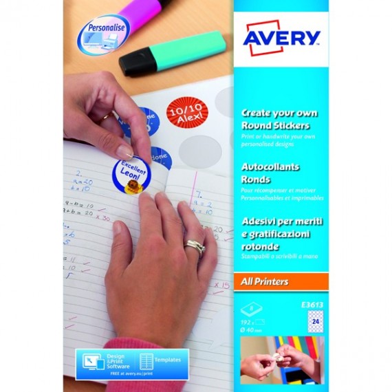Avery Create Your Own Round Sticker P8