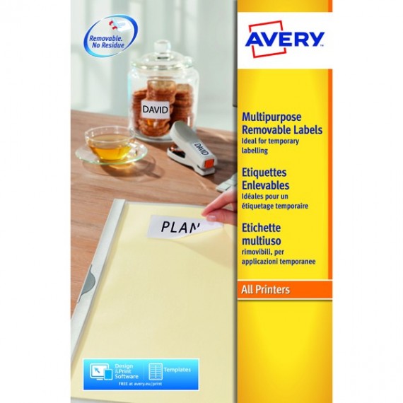 Avery L4736REV-25 Removable Labels Pk625
