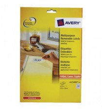 Avery Laser Mini Labels Wht Pk4725
