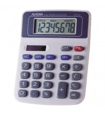 Aurora Wht/Blu 8-digit Calculator DT210