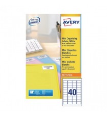 Avery Laser Mini Labels Wht Pk1000