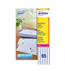 Avery White L7651-25 Laser Labels