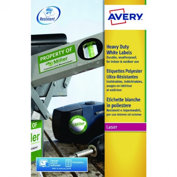 Avery Hvy Duty Laser Label White Pk280