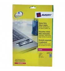 Avery Hvy Duty Laser Label Silver Pk200