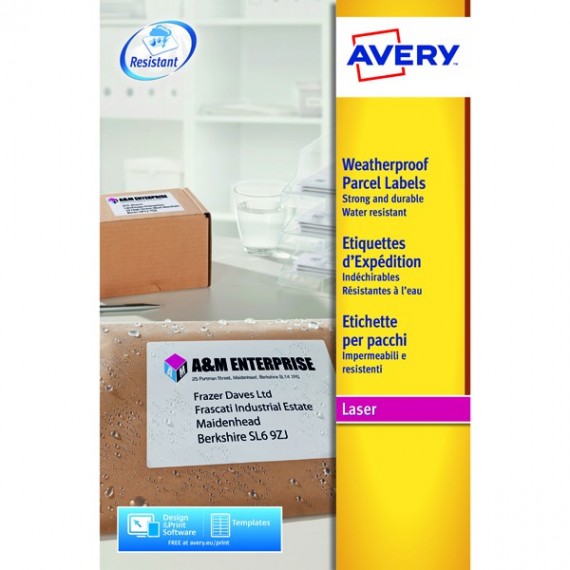 Avery Weather Proof Ship Label Wht Pk100