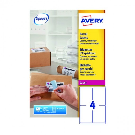 Avery L7169-250 Jam-Free Labels P1000