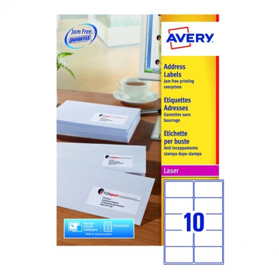 Avery L7173-250 Laser Addr Labels P2500