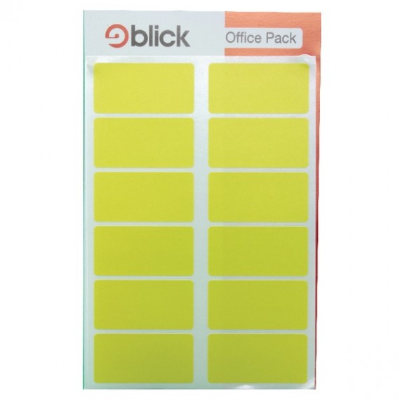 Blick Colour Label 25x50mm Yellow Pk320