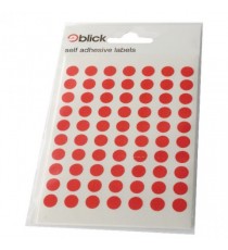 Blick Coloured Labels 8mm Red Pk9800