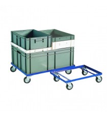 Container Dolly Blue 100mm Rubber Castor