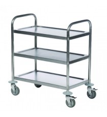 Trolley Stainless Silver 3-Tier
