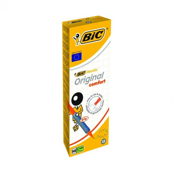 BicMatic Grip Pencil 0.7mm Astd Pk12