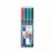 Staedtler Lumocolour Perm Fine Astd Pk4