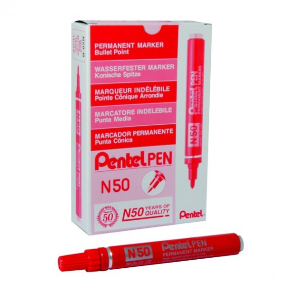 Pentel Marker Bullet Tip Red N50-B