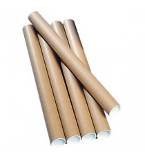 Brown Kraft 450x76mm Postal Tube Pk12