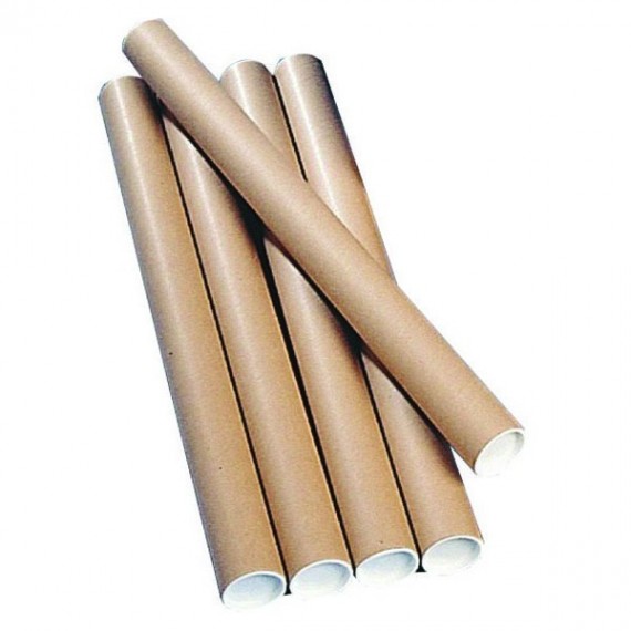 Brown Kraft 450x76mm Postal Tube Pk12