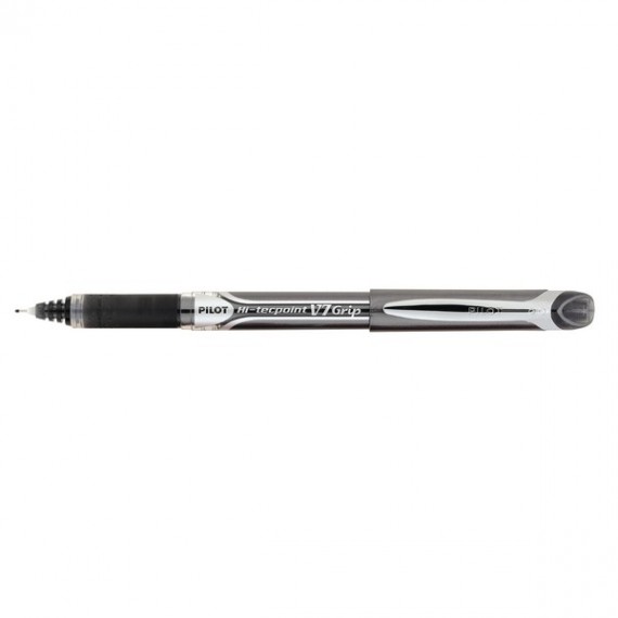 Pilot V7 HiTecpoint Grip Pen Blk Pk12