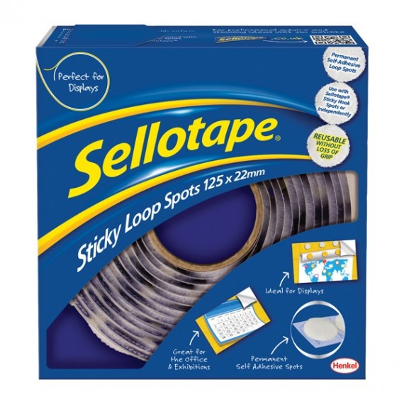 Sellotape Sticky Loop Spots 125 x 22m