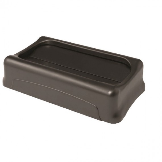 Rubbermaid Slim Jim Black Swing Lid