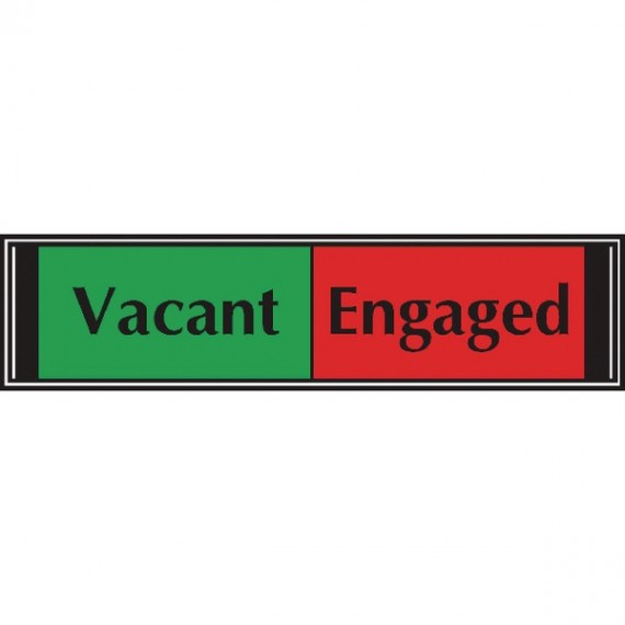 Sliding Sign Vacant/Engaged Self Adh