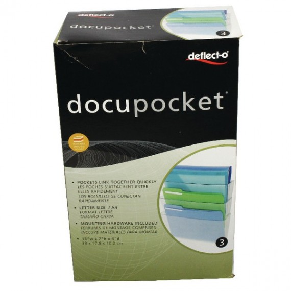 Deflecto Pocket A4 Linking Wall File Pk3
