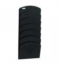 Safco Black 7-Pocket Wall Rack Steel