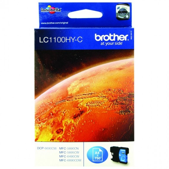 Brother Inkjet Cart HY Cyan LC1100HYC