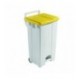 FD 90L Mobile Pedal Bin Lid Ylw 357002
