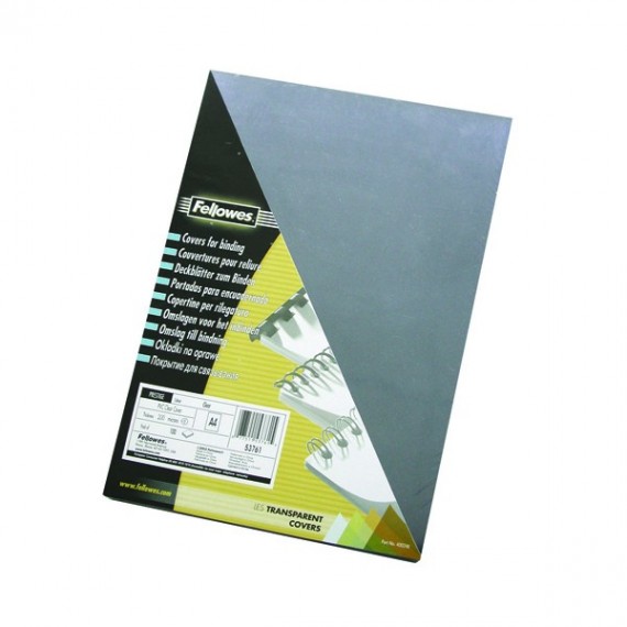Fellowes Transp Plastic Cvr 240mic Pk100