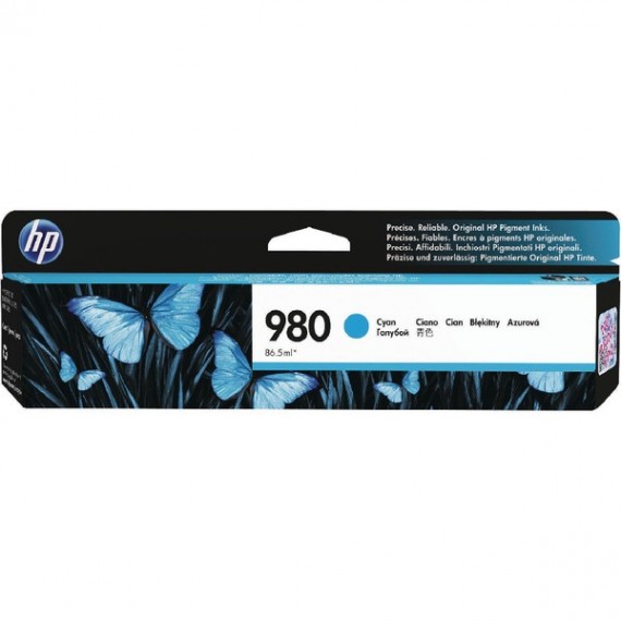 HP 980 OfcJt Ink Cart 6.6k Cyn D8J07A