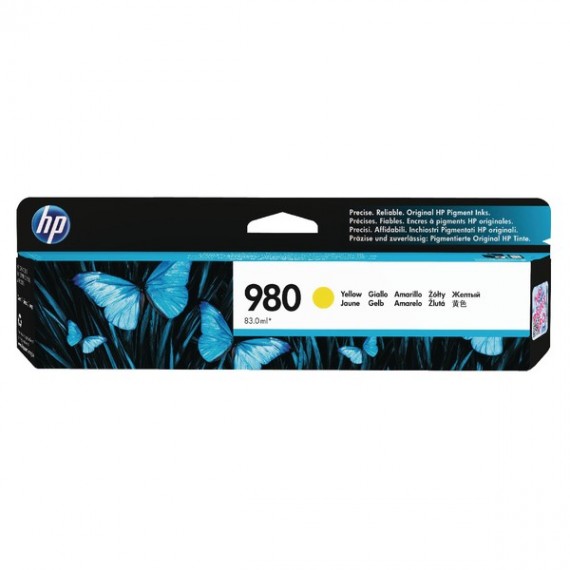 HP 980 OfcJt Ink Cart 6.6k Ylw D8J09A