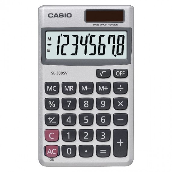 Casio Pocket Calc 8Digit SL-300V-S-GH